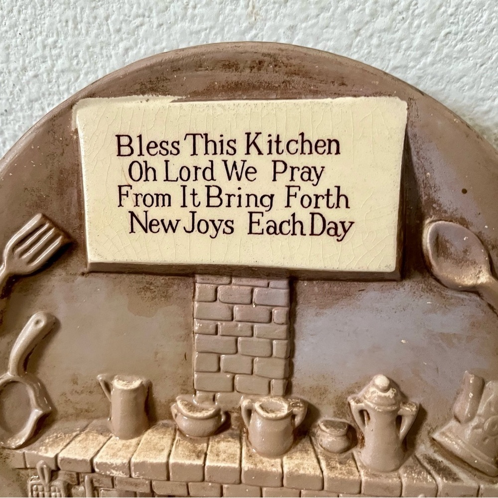Ceramic Decorative kitchen prayer plaque - Picture 2 of 7